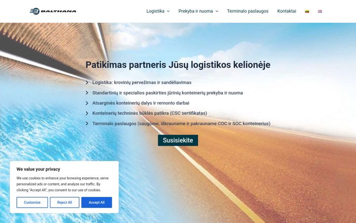 Skjermbilde av balthana.lt