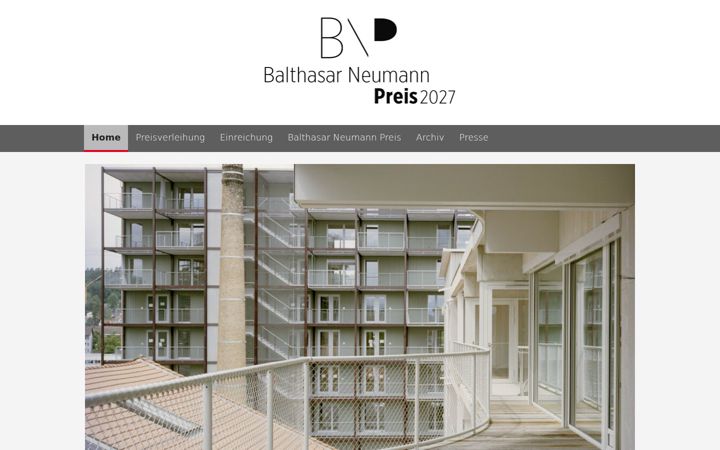 Captură de ecran a balthasar-neumann-preis.de