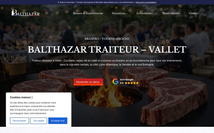 Screenshot of balthazar-traiteur.fr