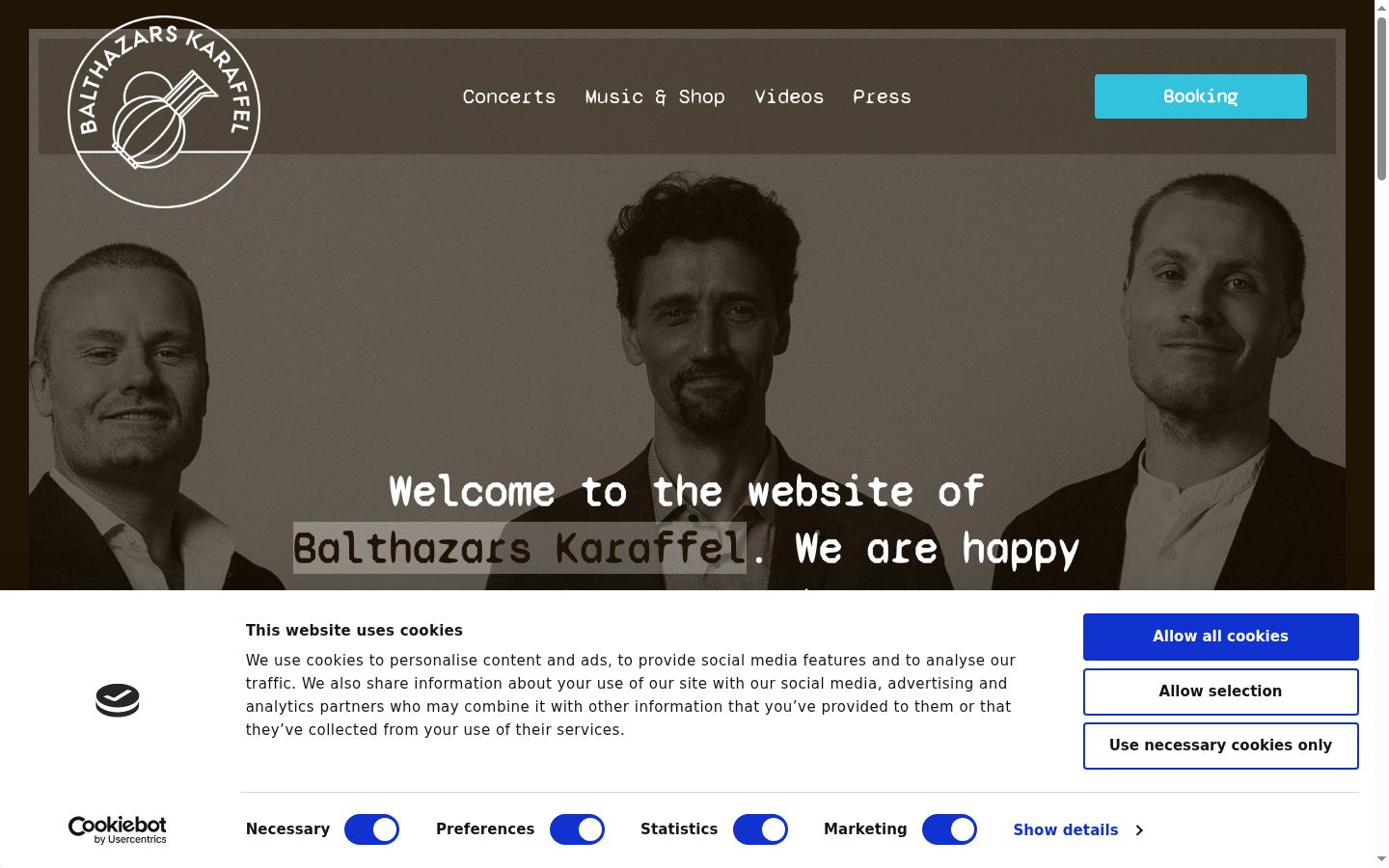 Screenshot του banner συγκατάθεσης που εμφανίστηκε πριν από οποιαδήποτε αλληλεπίδραση