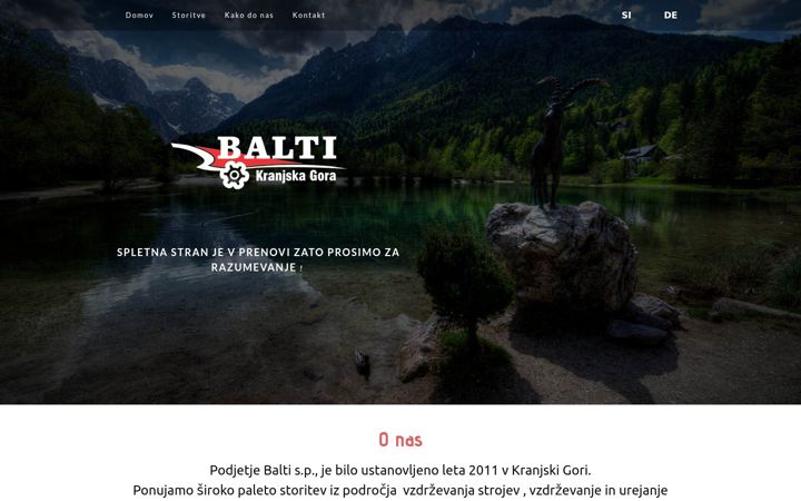Screenshot of balti.si