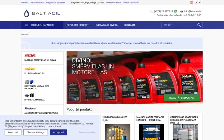 Screenshot of baltiaoil.lv