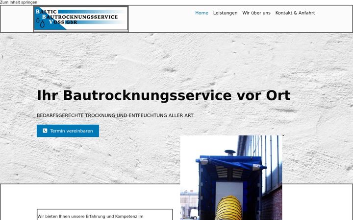 Captură de ecran a baltic-bautrocknungsservice.de