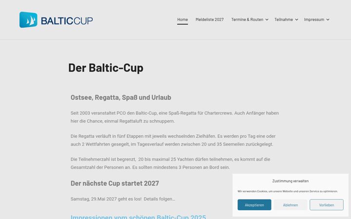Screenshot of baltic-cup.de