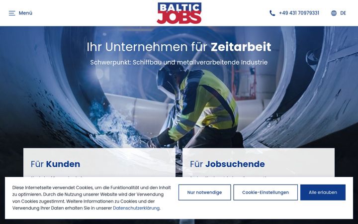 Screenshot of baltic-jobs.de