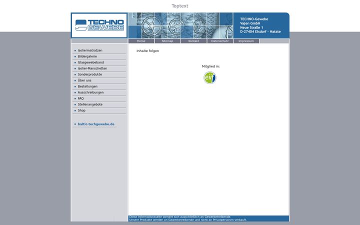 Screenshot of baltic-techgewebe.de