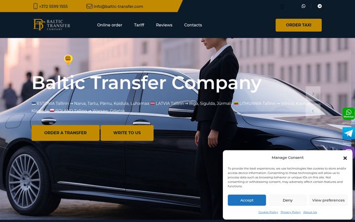 Screenshot of baltic-transfer.com