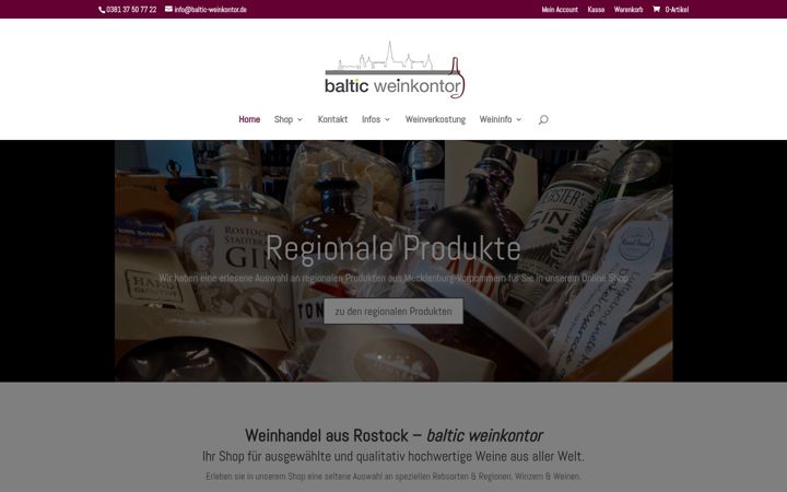 Snímek obrazovky baltic-weinkontor.de