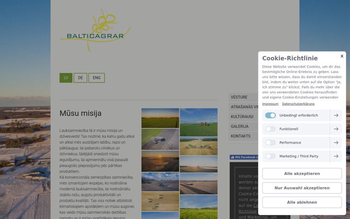 Screenshot of balticagrar.lv