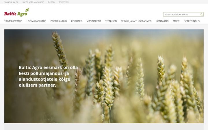 Screenshot of balticagro.ee