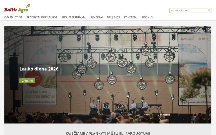 Screenshot of balticagro.lt