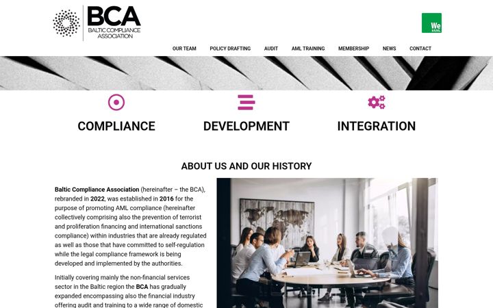 Captura de ecrã de balticcompliance.eu