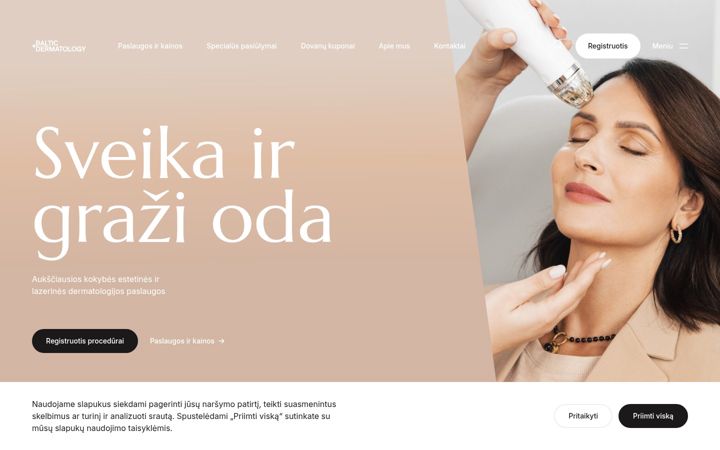 Skjermbilde av balticdermatology.lt
