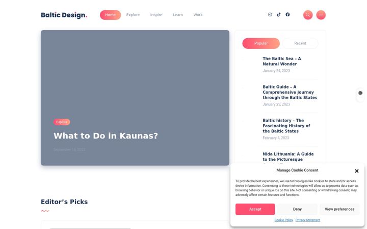 Captura de ecrã de balticdesign.eu