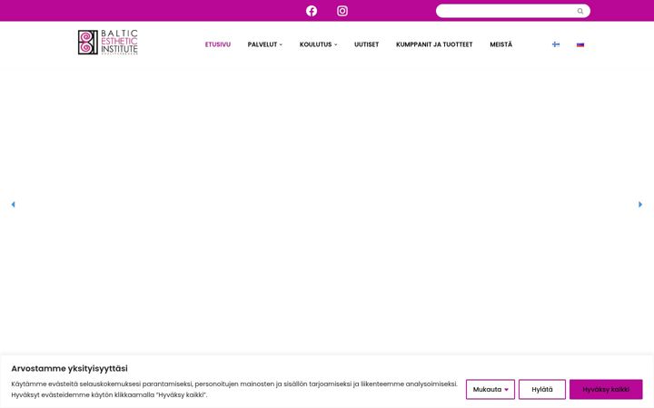 Screenshot of balticestheticinstitute.eu