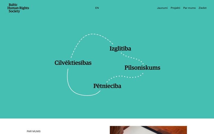 Screenshot of baltichumanrights.org