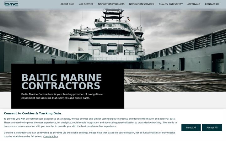 Screenshot του balticmarine.net