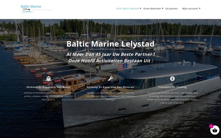 Screenshot of balticmarine.nl