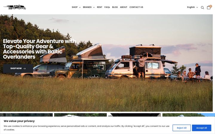 Screenshot of balticoverlanders.eu