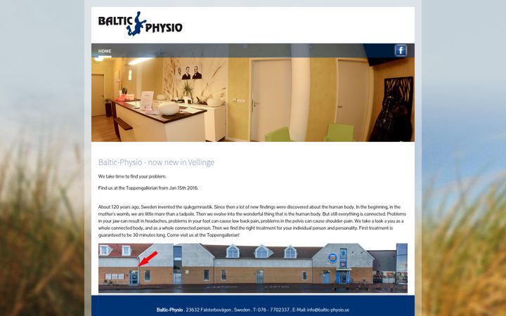 Screenshot of balticphysio.com