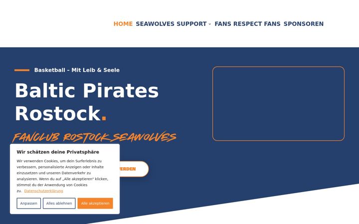 Snímek obrazovky balticpiratesrostock.de