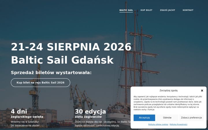 Screenshot van balticsail.pl