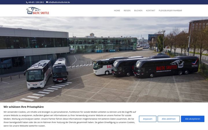 Screenshot of balticshuttle-kiel.de