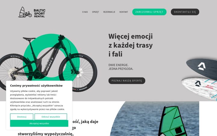 Screenshot van balticsportrental.pl