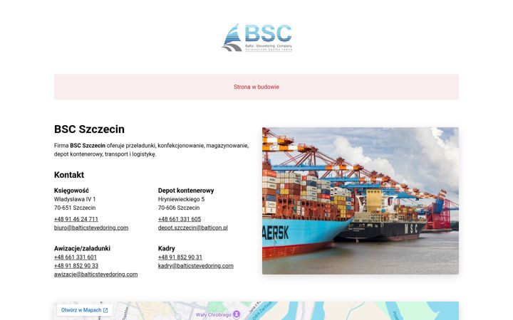 Screenshot of balticstevedoring.com