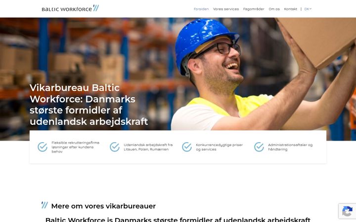 Screenshot of balticworkforce.dk