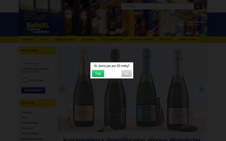 Screenshot of balticxl.lt
