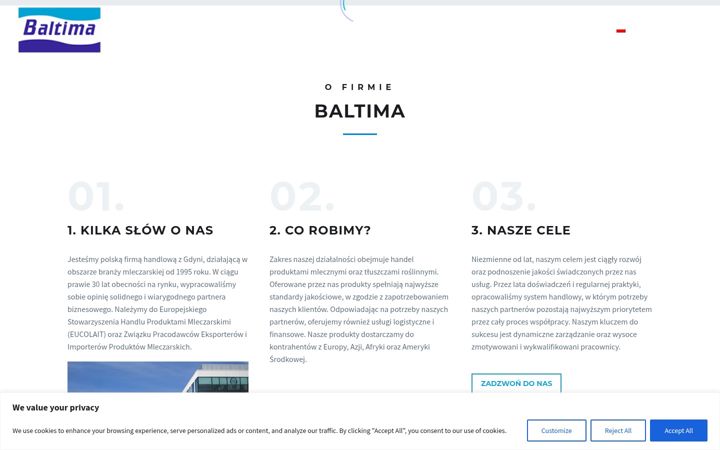 Screenshot van baltima.com.pl