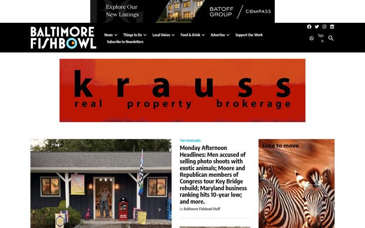 Screenshot of baltimorefishbowl.com