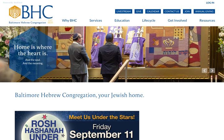 Screenshot van baltimorehebrew.org