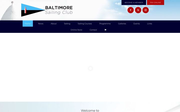 Skjermbilde av baltimoresailingclub.ie