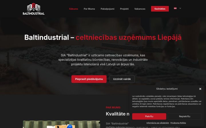 Screenshot of baltindustrial.lv