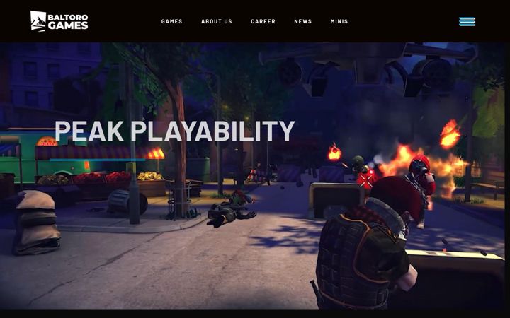 Screenshot of baltorogames.com