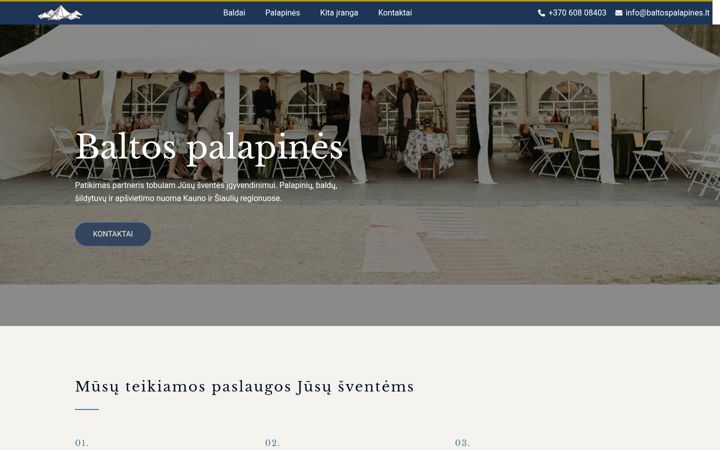 Screenshot of baltospalapines.lt