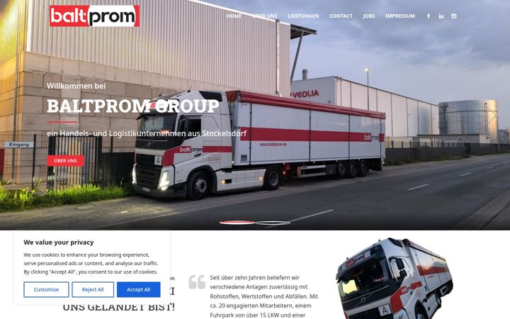 Screenshot of baltprom.de