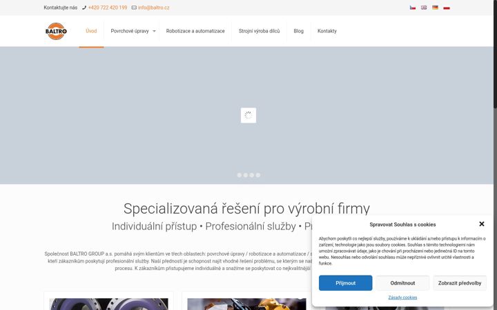 Screenshot of baltro.cz