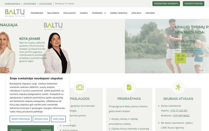 Screenshot of baltuklinika.lt