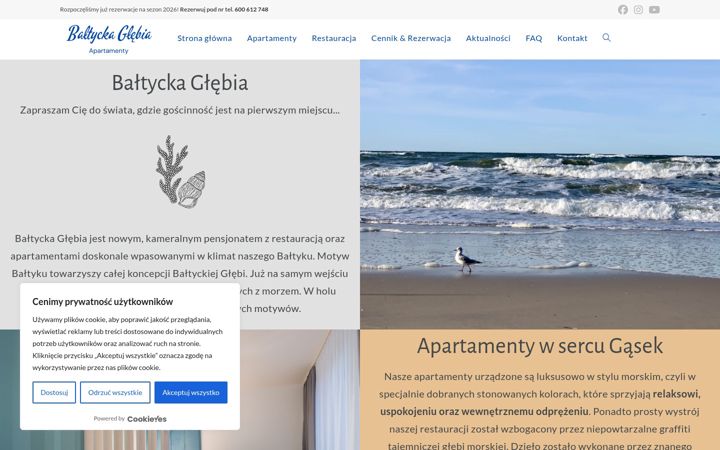 Screenshot of baltyckaglebia.pl
