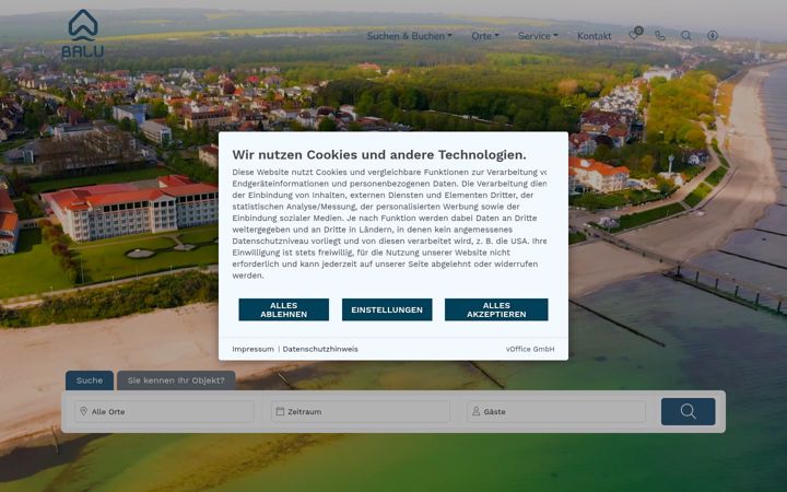Screenshot of balu-ostseeurlaub.de