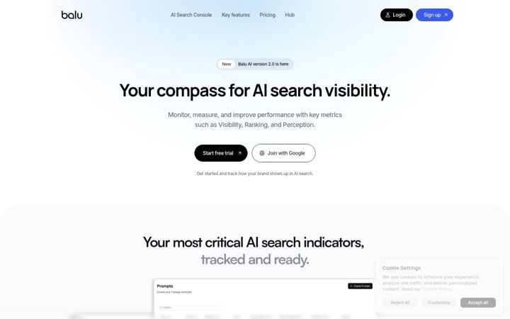 Screenshot of balu.ai
