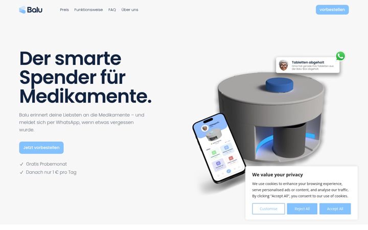 Screenshot of balu.care