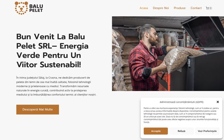 Screenshot of balupelet.ro