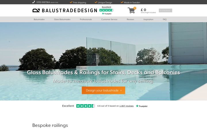 Screenshot of balustradedesign.co.uk