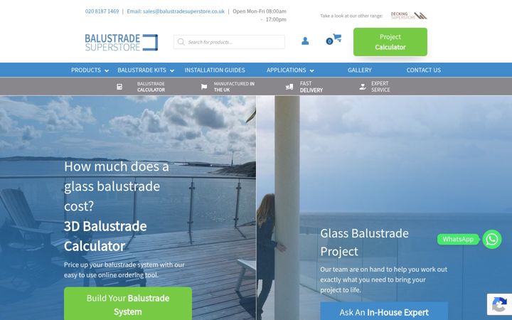 Screenshot of balustradesuperstore.co.uk