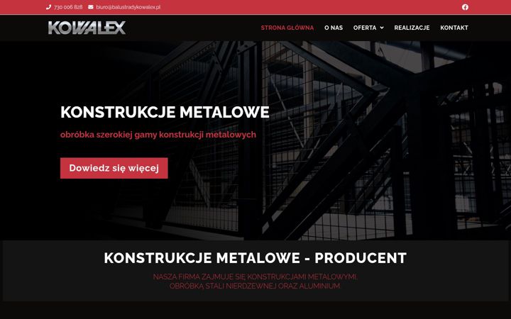 Screenshot of balustradykowalex.pl