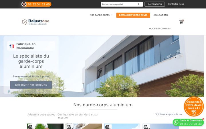 Screenshot of balustrone.fr
